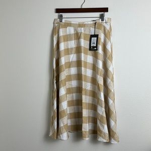 Who What Wear gingham linen skirt